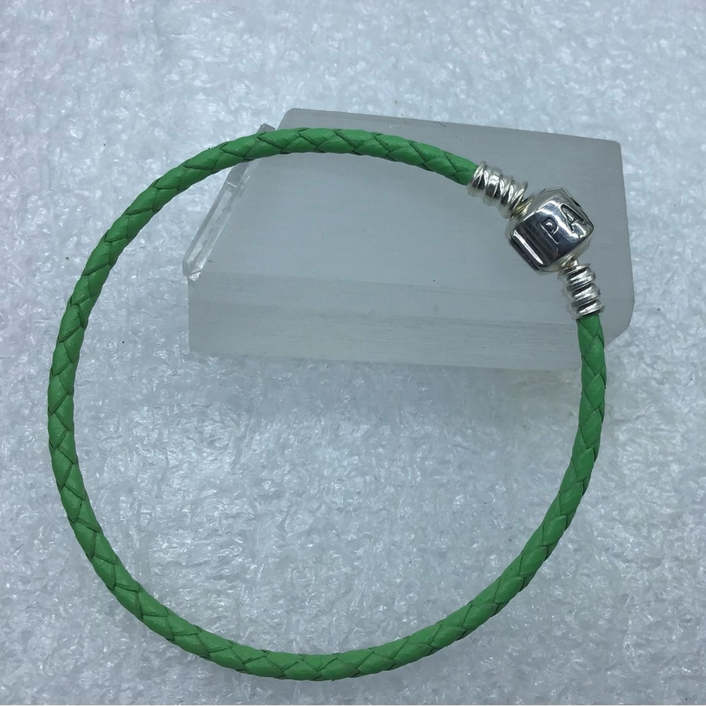Pandora,” 20CM Single Light Green Braided Leather Clasp“ 20CM/7.87 In